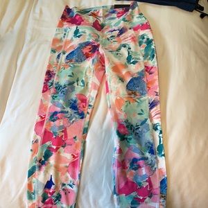 Floral athletic leggings